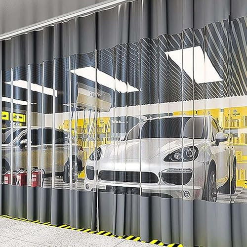 Transparent Planenvorhang Außen,Wasserdichte Pvc Abdeckplanen Seitenteil Mit Ösen,Durchsichtige Schutzplane Regenvorhang Trennvorhänge,Für Pergola Veranda Pavillon Terrasse,W×H-2×3m(6.6*9.8ft)