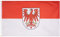 MUWO Flagge 16 deutsche Bundesländer + Mallorca 90 x 150 cm, doppelseitige Gartenflagge, wetterbeständige Fanflagge, Polyester Länderflagge Deutschland, mit Metallösen. (Brandenburg)