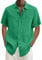 Chemise d'été pour Homme Solide Décontractée Plus La Taille Chemise Col Polo Slim Fit Casual Col en V Chemise Manches Courtes Chemise Top de Plage Classique Chemisette