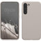 kwmobile Hülle kompatibel mit Samsung Galaxy S23 Plus Hülle - dünnes Silikon Handy S23 Plus Case - stoßfeste Handyhülle weiche Oberfläche - Kabelloses Laden - Beige matt