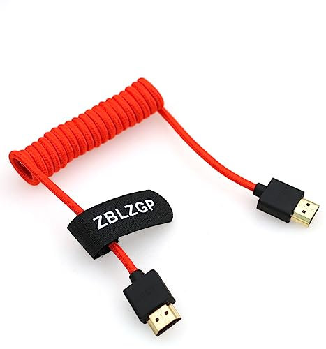 ZBLZGP 8K HDMI Cable Nylon Braided, 24K Gold Plated for Nikon Z9 Camera,Panasonic Lumix S5, S1H Cameras,Fujifilm X-H2S Camera HDMI Type A