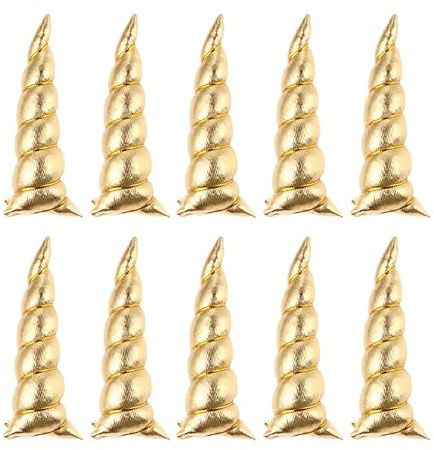 FOMIYES 10 Stück Einhorn-Hörner, Regenbogen, Pailletten, Kostüm, Horn, für Pferde, Dekoration, Horn, Einhorn, Rosa, Cosplay-Hörner, schönes Haarband für Kinder