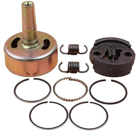 UNARAY 9 7 Zähne 9T 7T Kupplungstrommel Glocke Ritzel Feder & Kolbenringe Kit Passend for GX25 GX25N GX25NT GX25T HHT25S Motor 4 Takt (Size : 9 Teeth Kit)