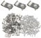 Agricultural Fencing Mounting Clips - 100 PCS Stainless Steel Wire Mesh Clips with Screws Cable Clips Fence Post Wire Clips for 12-16 Gauge Wire, Fit for Wood Metal Fencing, Electrical Wire, Wire Mesh