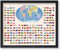 Poster Master Poster mit Flaggen der Welt, Weltkarten-Druck, Lernmaterial-Kunst, pädagogische Kunst, Geschenk für Kinder, Studenten und Lehrer, Wanddekoration für Klassenzimmer oder Bibliothek, 20,3 x