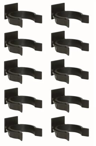 cyclingcolors 10x Clip de plinthe à tenon en plastique noir Ø 28mm Pied Meuble Cuisine Salle de bain Fixation