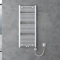 doporro Radiatore Piatto 120x50cm con Elemento Riscaldante 600W, Radiatore Scaldasalviette Termoarredo da Bagno Riscaldamento Elettrico o da Acqua Calda RHE in Acciaio, Bianco