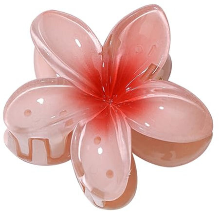 Ei-Blume Haarklammer für Dickes Dünnes Haar,1 Stück rutschfeste Acryl niedliche Blumen Haarspangen Große Haarklammern für Frauen Mädchen Haarstyling Strand Party Pool Urlaub Zubehör (B, One Size)
