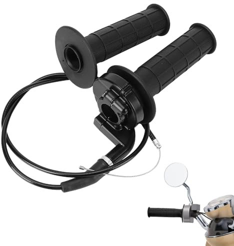 mizikuu Empuñadura de Acelerador, 7/8 22mm Twist Acelerador Grips & Cable del Acelerado Asiento del Acelerador para Motos de Motocross de 50-250cc Motos de Cross Bicicletas de Bolsillo Scooter