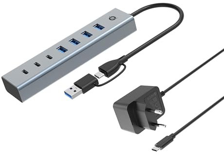 Conceptronic 7-Port USB 3.0 Hub + Power Adapter