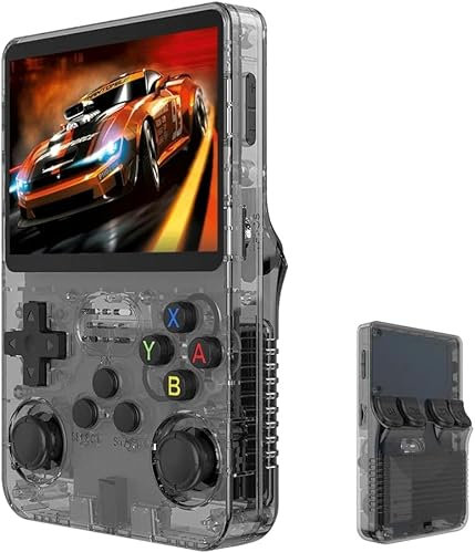 Keyboy Game Console R36S Retro Handheld Game Console con 64/128G Built-in 20000+ Juegos Clásicos, Sistema Linux Open Source Pantalla IPS de 3,5 pulgadas Reproductor de video portátil de bolsillo