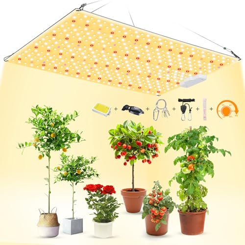 BOSYTRO Pflanzenlampe Led Vollspektrum, BS1500 Dimmbar Led grow lampe, 150w Grow Light mit UV IR, 476 LEDS Wachstumslampen für Pflanzen, Pflanzenlicht für Zimmerpflanzen, Gemüse, Blume