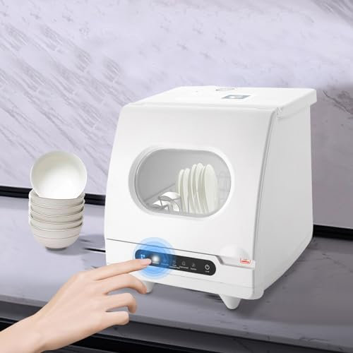 DSYOGX - Lavastoviglie piccola, compatta con display digitale portatile, mini lavastoviglie, per campeggio, cucina, dormitori, 800 W, 220 V, 50 Hz
