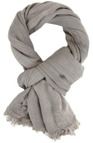 Ella Jonte breiter Herrenschal in 3 Farben Schal blau beige oder grau anthrazit