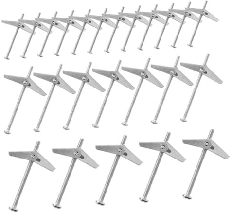 SOESFOUFU 26 Teiliges Set Von Toggle Bolts Für Trockenbau Verzinkte Stahl Wingnuts Und Toggle Bolts Wandaufhängungszubehör Ideal Für Verschiedene Anwendungen Robust Und Langlebig