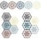 Dessous de Plat Silicone Antidérapant Hexagonal Tapis de Table Flexible Dessous de Verre Isolant pour Cuisine et Salle à Manger 15 Pièces
