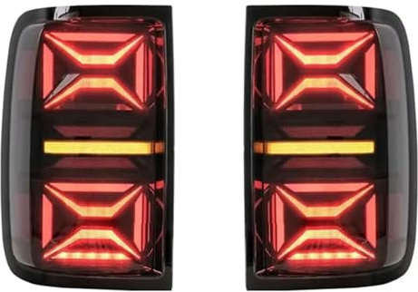 SCMDNOZ Auto Rückleuchten für VW Amarok Pickup 2008-2015 2016 2017 2018 2019 2020, Links Rechts Bremslichter Heckleuchten Rücklicht-Komplettsets Ersatz Zubehör