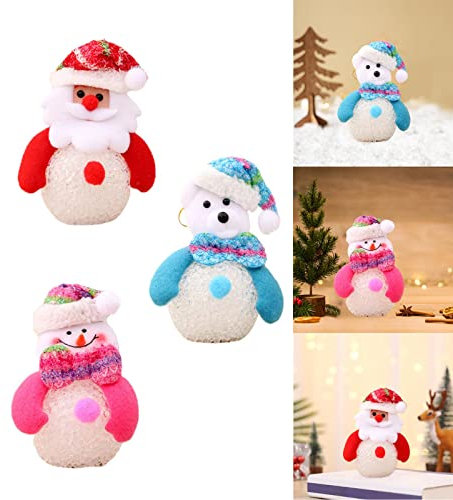 3 bonitos muñecos de Navidad para colgar en la puerta, decoración navideña