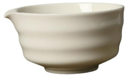 HGZLQKD Ceramics Matcha Bowl in Traditional Porcelain Bowl 450 Ml Chawan with Artisanal Japanese Beak for Beginners, White