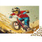 BMX Rider Jigsaw Puzzles for Adults 1000 Piece Cartoon Jigsaw Puzzle for Adults Wood Puzzle Challenging Therapeutic Fun Family Decoration Multi Colour 1000pcs (75x50cm)