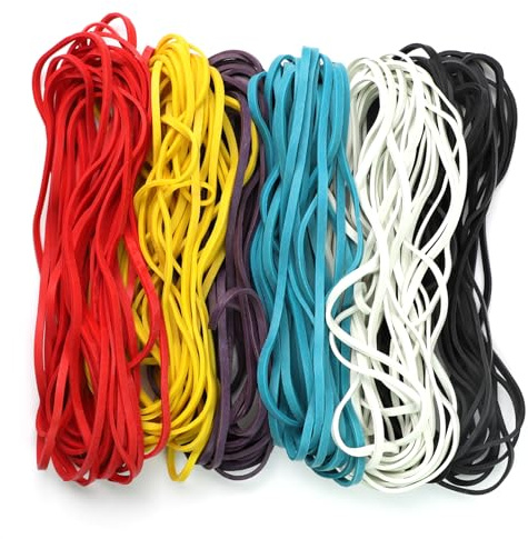 120 Stück Gummiband, 200mm Große Gummibänder Haushaltsgummis Breit 3mm