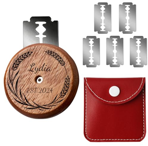 Generico Rosso Taglierina Pane Personalizzata con 5 Lame in Acciaio Inox | Bread Lame per DIY Lmpasto, Lama Pane, Coltello da Panettiere, Coltello Pane, per Intagliare Modelli di Pane Crudo, 4.6cm