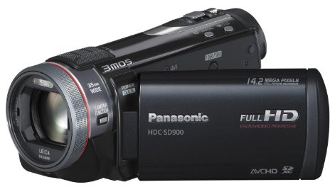 Panasonic SD900 Full HD 1920x1080p (50p) 3D Ready Camcorder - Black (3MOS sensor, SD Card Recording, Leica Dicomar Lens and Manual Control Ring) (Renewed)