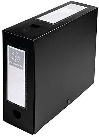 Exacompta Archive Box Opaque Polypropylene A4 Spine 100mm Black
