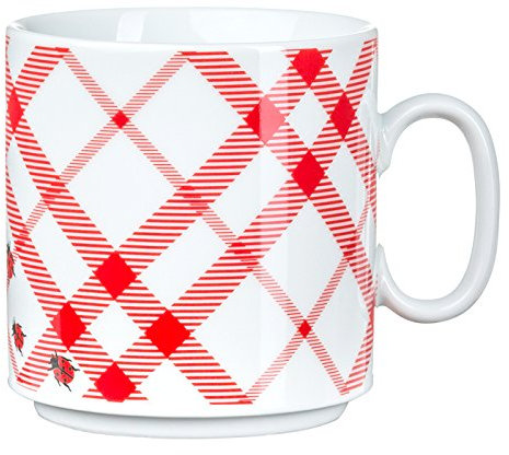 Feinkost Geschirr, Porzellan, Weiß/rot, 10.5 x 8 x 8 cm, 6-Einheiten