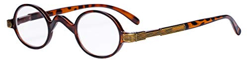 eyekepper Lunettes de Lecture Vintage Mini Petit Ovale Rond avec Charnières à Ressort, Tortue 3.00