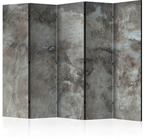 murando Raumteiler Beton Loft Foto Paravent 225x172 cm einseitig auf Vlies-Leinwand Bedruckt Trennwand Spanische Wand Sichtschutz Raumtrenner grau f-A-0485-z-c