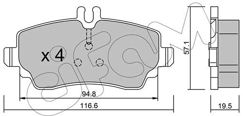 Cifam 822 310 1 Brake Pads