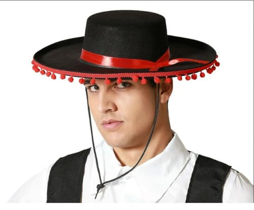 ATOSA sombrero de cordobés andaluz negro rojo