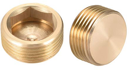 sourcing map 2 Stk. Messing Rohr Sechskantzähler versenkter Stecker G3/4 | Rohradapter für Gartenrohre PneumatischesMagnetventil