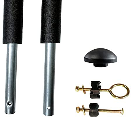 Un Poteau de Filet de sécurité Ø25mm pour Trampolines de Jardin Toutes Marques avec Mousse et visserie (Longueur Totale 215cm)