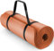 TRESKO Yogamatte Phthalatfrei - Gymnastikmatte rutschfest, Pilatesmatte Fitnessmatte mit Tragegurt, 190 x 100 x 1,5 cm Orange