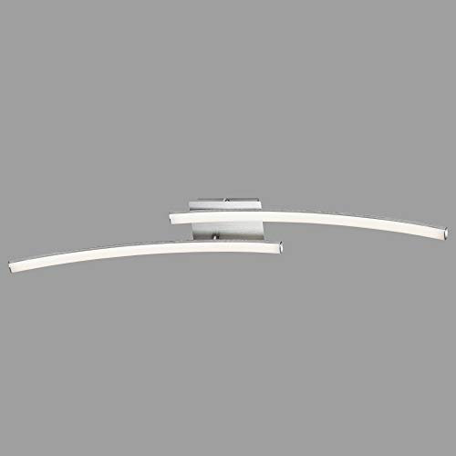 BRILONER - LED Deckenlampe mit warmweißer Lichtfarbe, 9 Watt, 700 Lumen, LED Lampe, Deckenleuchte, Wohnzimmerlampe, Schlafzimmerlampe, Küchenlampe, Deckenbeleuchtung, 78x10x10,7 cm, Alufarbig