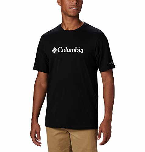 Columbia Men's CSC Basic Logo Short Sleeve Short Sleeve Shirt, BLACK x Spring 24, Size S