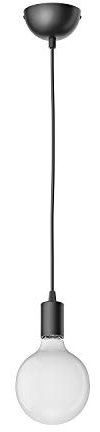 ledscom.de Pendelleuchte DORI, schwarz matt, inkl. E27 Lampe (warmweiß, 6,191W, 845lm)