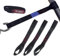 MAGMA 4 Sangles d'Arrimage à Cliquet | 30cm Long | 25mm Large | Sangles avec 2 jauges | 1000 Kgf/Unit | EN-12195-2 | Noir | Ceinture de Moto | Boucles Souples pour Porte-vélo, Remorque, Quad, ATV