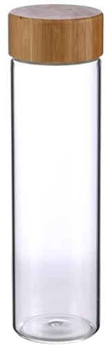 BERGNER Walking Anywhere | Trinkflasche 600 ml mit Scharubverschluss | Aus Borosilikatglas | Auslaufsicherer Ausguß | Leicht und Stabil | BPA-Frei