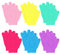 VEGCOO 6 Paires Gant Exfoliant, Gommage Corps, Gant Exfoliant Corps, Gants De Toilette pour Femmes Hommes Enfants Douche/Bain/Spa/Massage (6 Couleurs)