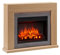 BALDERIA Apollon Elektrokamin - Elektrischer Standkamin mit Heizung 1000/2000 W, realistischer 3D-Flammeneffekt, LED-Beleuchtung, Fernbedienung programmierbar, Timer, Thermostat, Hellbraun
