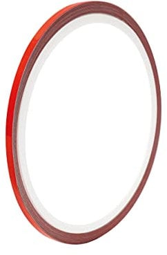 Striscia Decorativa Autoadesiva Premium Per Auto, Moto, Barca, Bicicletta, Modellismo, Adesivo Polimerico Altamente Performante, Rivestimento Car Wrapping 10 m (XS (3 mm), Rosso)