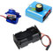 Geekstory Micro Servo Tester Kit, 3CH Digital Servo Tester ESC Speed Controller+9g Servo Motor 360°+AA Battery Holder Case for Helicopter Car Boat Robot Servo