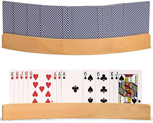 2 Stück Kartenhalter Kinder, Kartenhalter Spielkarten Spielkartenhalter Holz Freisprech Kartenhalter Stehender Pokerhalter Ohne Hände Karten Halterung Spielkartenhalter für Behinderte Senioren