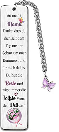 Mama Lesezeichen Muttertagsgeschenk Lesezeichen Frauen Blume Geburtstags Geschenk Ich Liebe Dich Von Sohn Tochter Ruhestand Schätzen Familie Liebe Zitate Gravierte Andenken Weihnachts Schmetterling