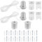 VGOL 2 Sets Roller Blind Clutch with Metal Bracket & Bead Chain Roller Shade Clutch for 38mm (1-1/2”) Inner Diameter Aluminum Tube Roller Shades White