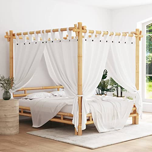 INLIFE Himmelbett 160x200 cm Bambus,Braun,63KG,340051