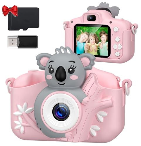 DIAMOOKY Camara Fotos Infantil,1080P 2.0' HD Selfie Video Cámara de Fotos para Niños con 32GB TF Tarjeta,Cámara Fotos Niños Regalo de cumpleaños o Navidad para niños de 3 a 12 años